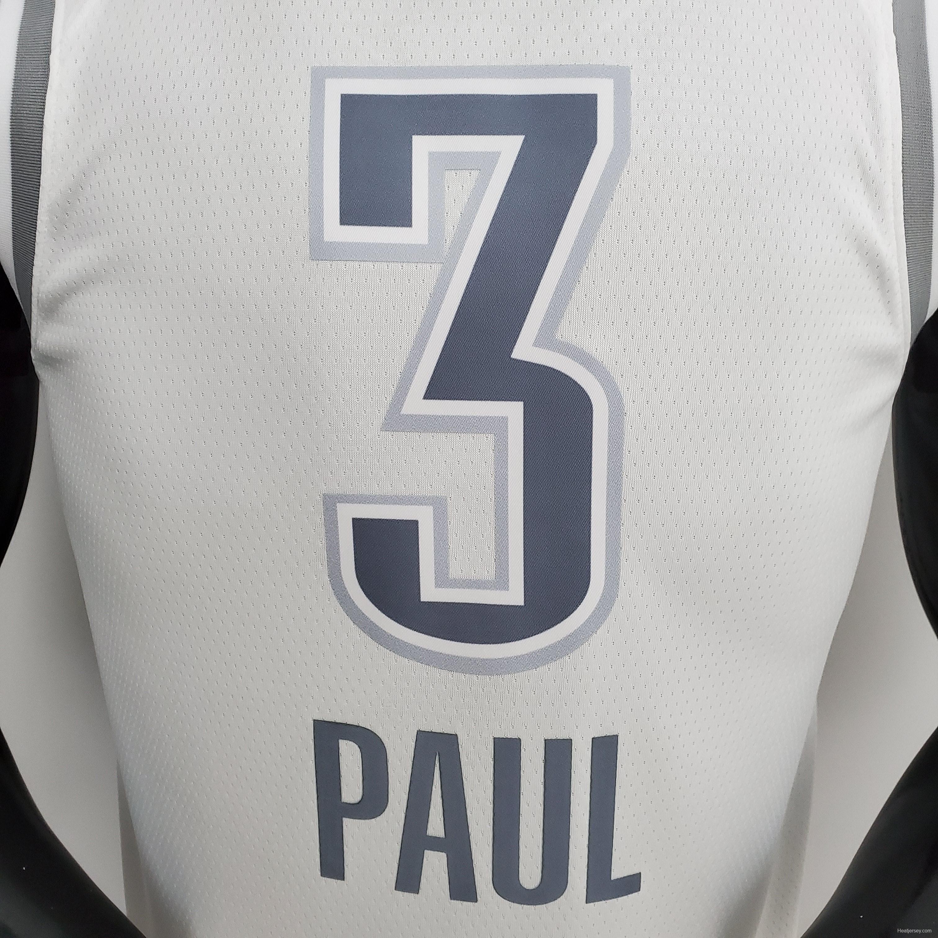 75th Anniversary 2202 Season Oklahoma City Thunder PAUL#3 City Edition White NBA Jersey