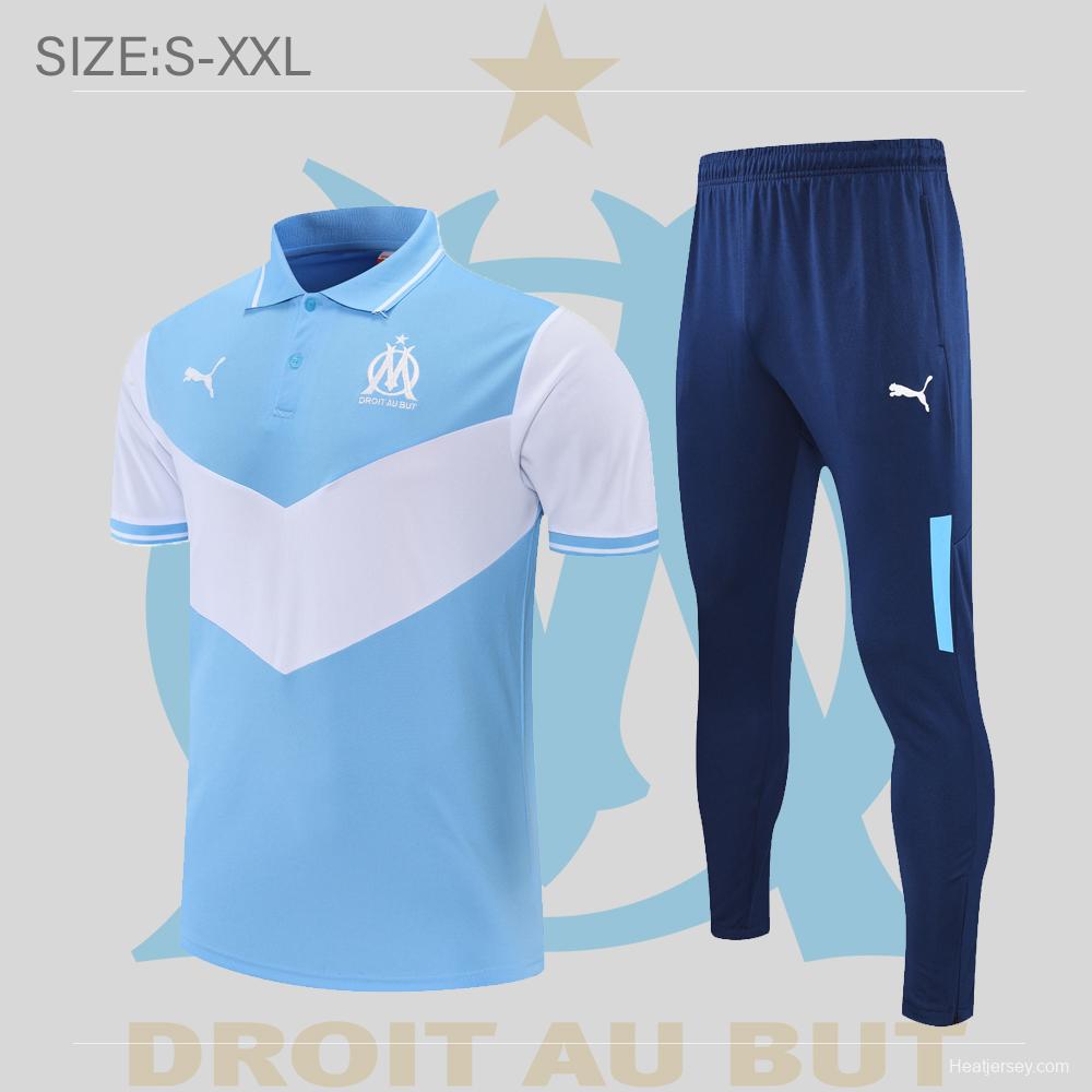 Olympique de Marseille POLO kit blue and white (not sold separately)