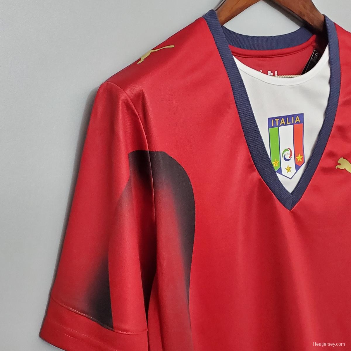 Retro 2006 Italy Red Soccer Jersey