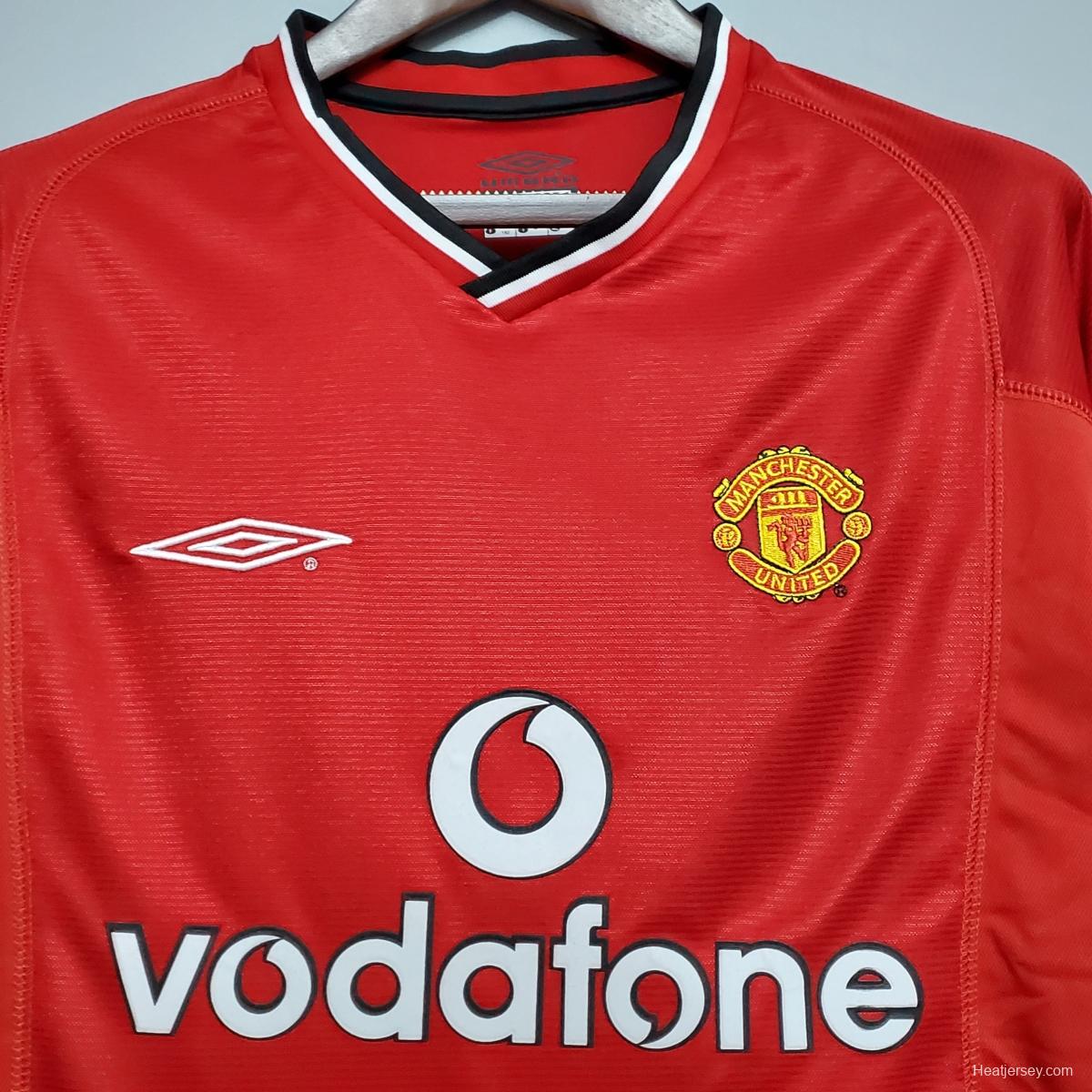 Retro 00/01 Manchester United home Soccer Jersey