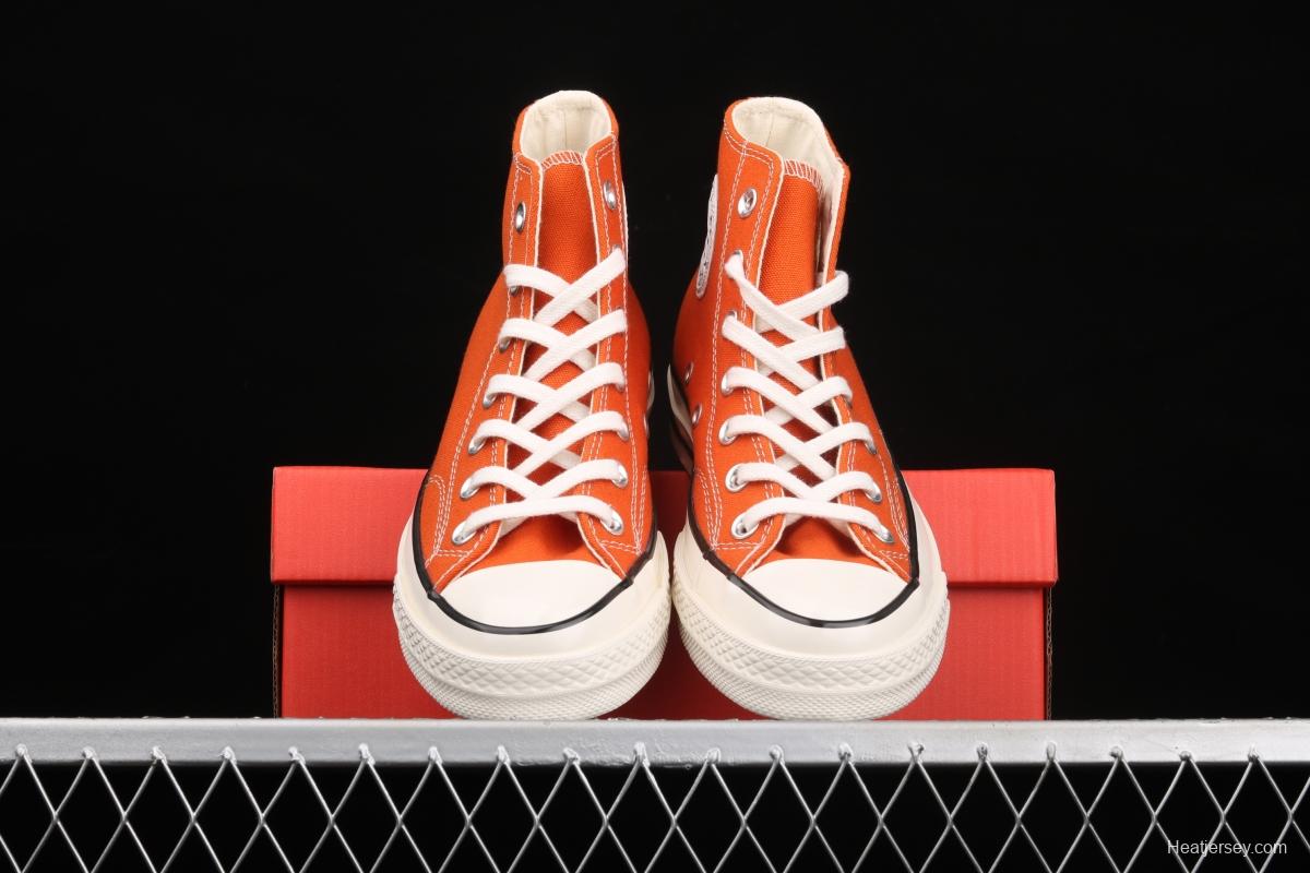 Converse Chuck 70s spring new color bonfire orange matching high-top casual board shoes 171475C