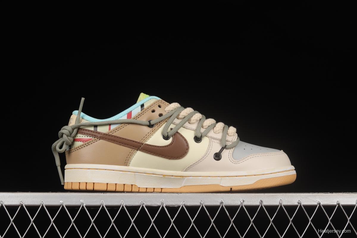 NIKE DUNK Low SE Free .99 Cashew Flower SB Buckle Shredded Backboard Fashion Casual Sneakers DH0952-001