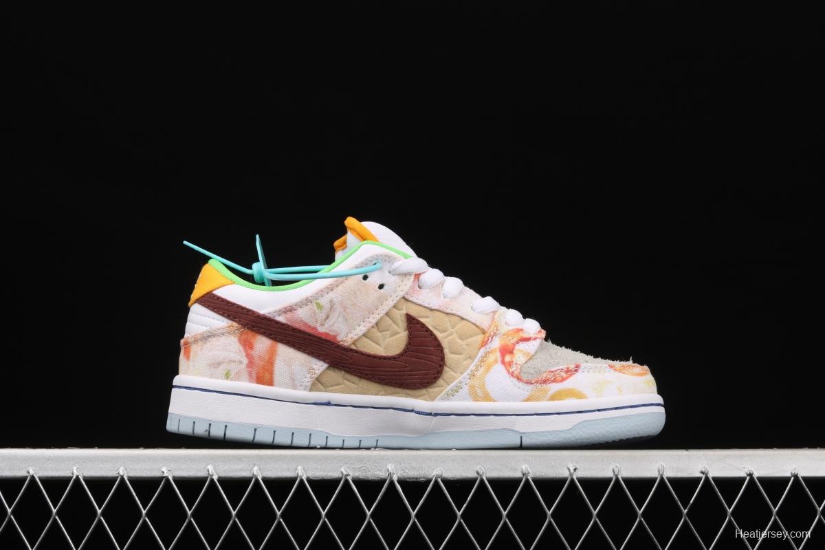 NIKE SB DUNK Low CNY joint style Chinese mandarin duck tie-dyed low-top skateboard shoes CV1628-800