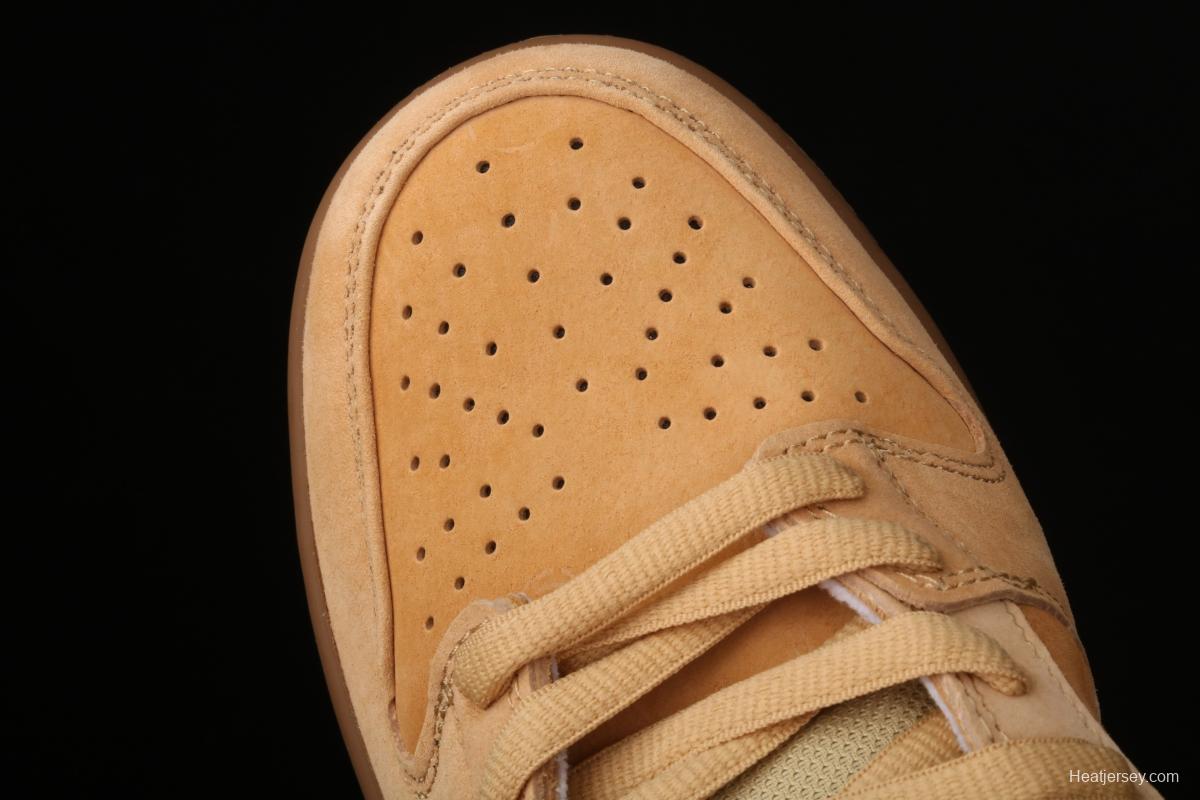 NIKE SB DUNK Low Pro wheat color deciduous yellow low-top sports skateboard shoes 883232-700