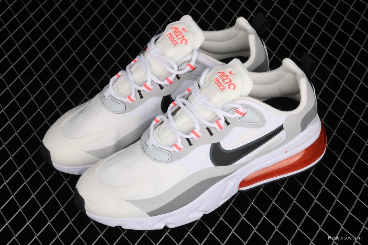 NIKE Air Max 270React new high-frequency mesh hollowing out function half-palm air cushion running shoes CT1280-100