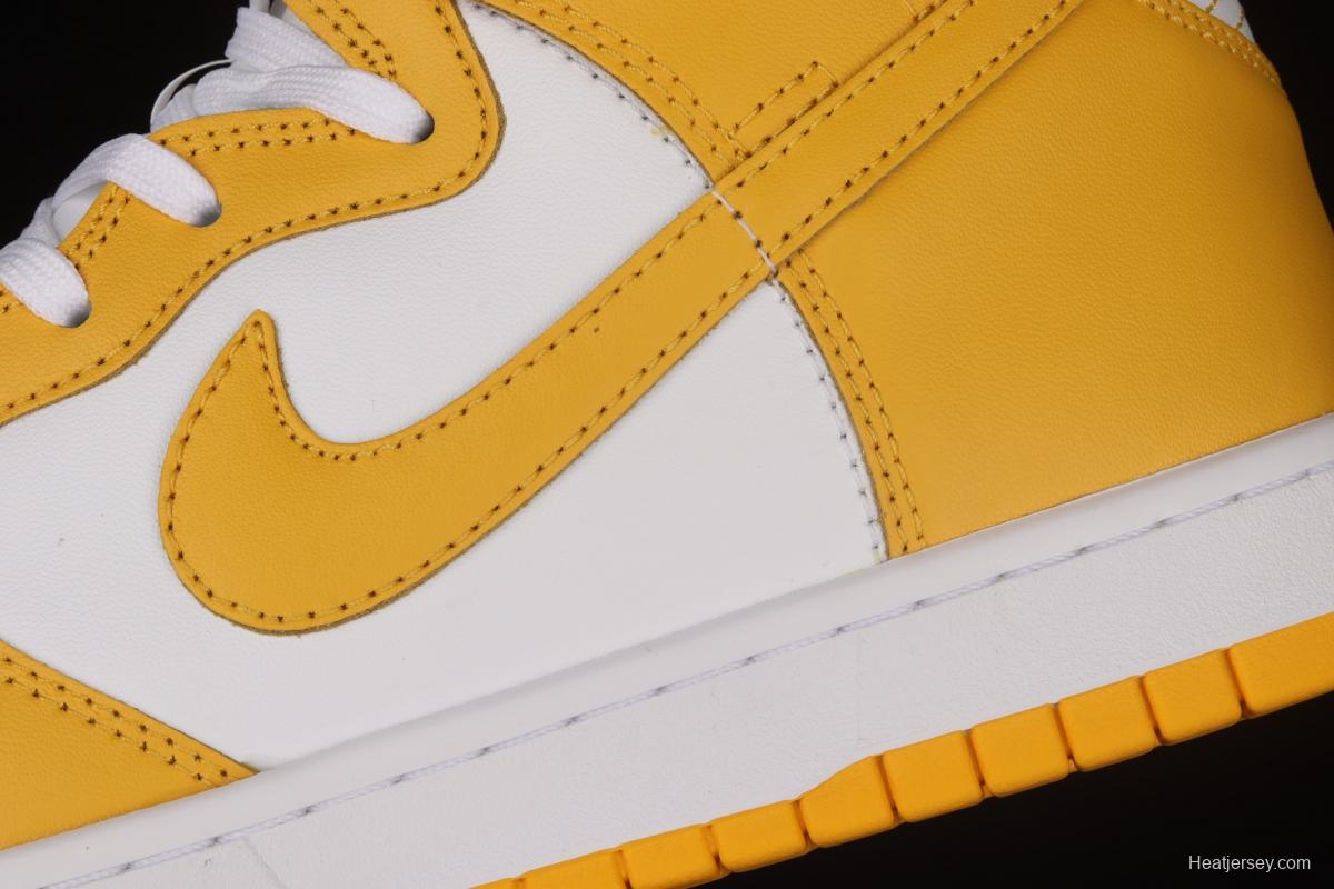 NIKE SB DUNK High white and yellow color SB rebound high upper shoes DD1869-106