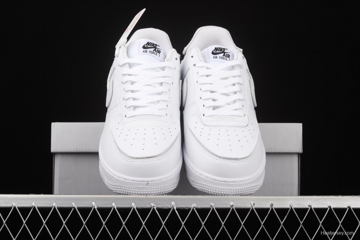 NIKE Air Force 1x 07 Low (GS) White removable Velcro low-top casual board shoes DB2812-100