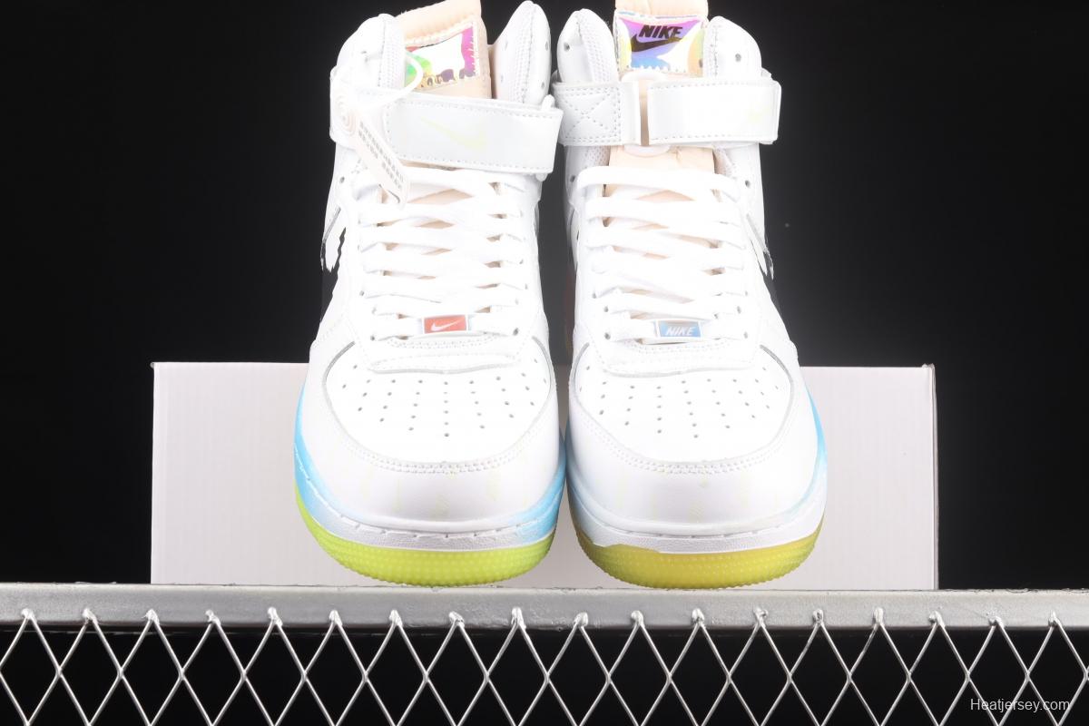 OFF-White x NIKE Air Force 1: 07 Vntg Suede Mix video game League of Legends skin luminous high-top casual board shoes DC2112-192