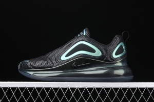 NIKE Air Max 720 Black/Blue/wave point full palm air cushion running shoes AO2924-003