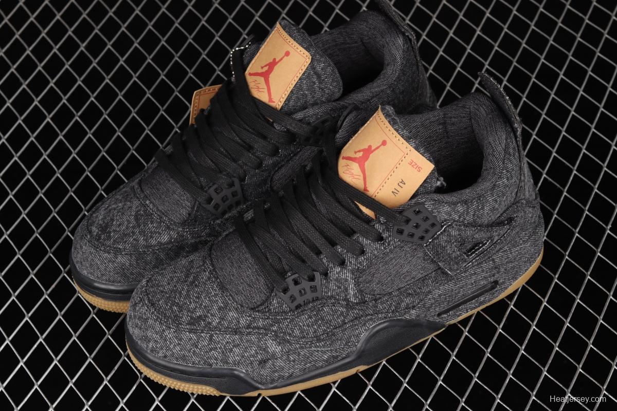 Levi's x Air Jordan 4 Levi joint name tannin black AO2571-001