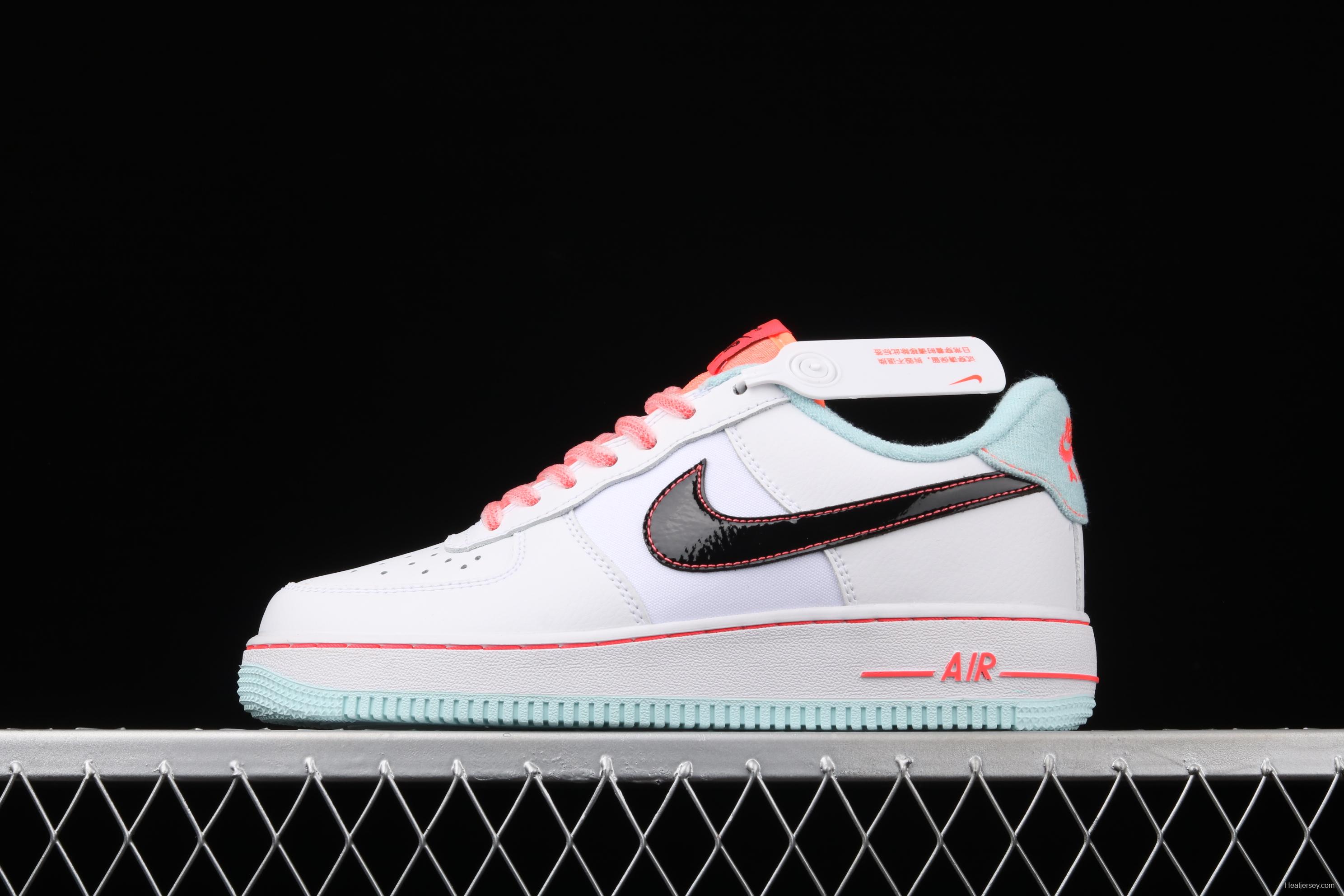 NIKE Air Force 11607 LV8 GS White/Black-Flash South Coast new color low-top casual board shoes DD7709-100