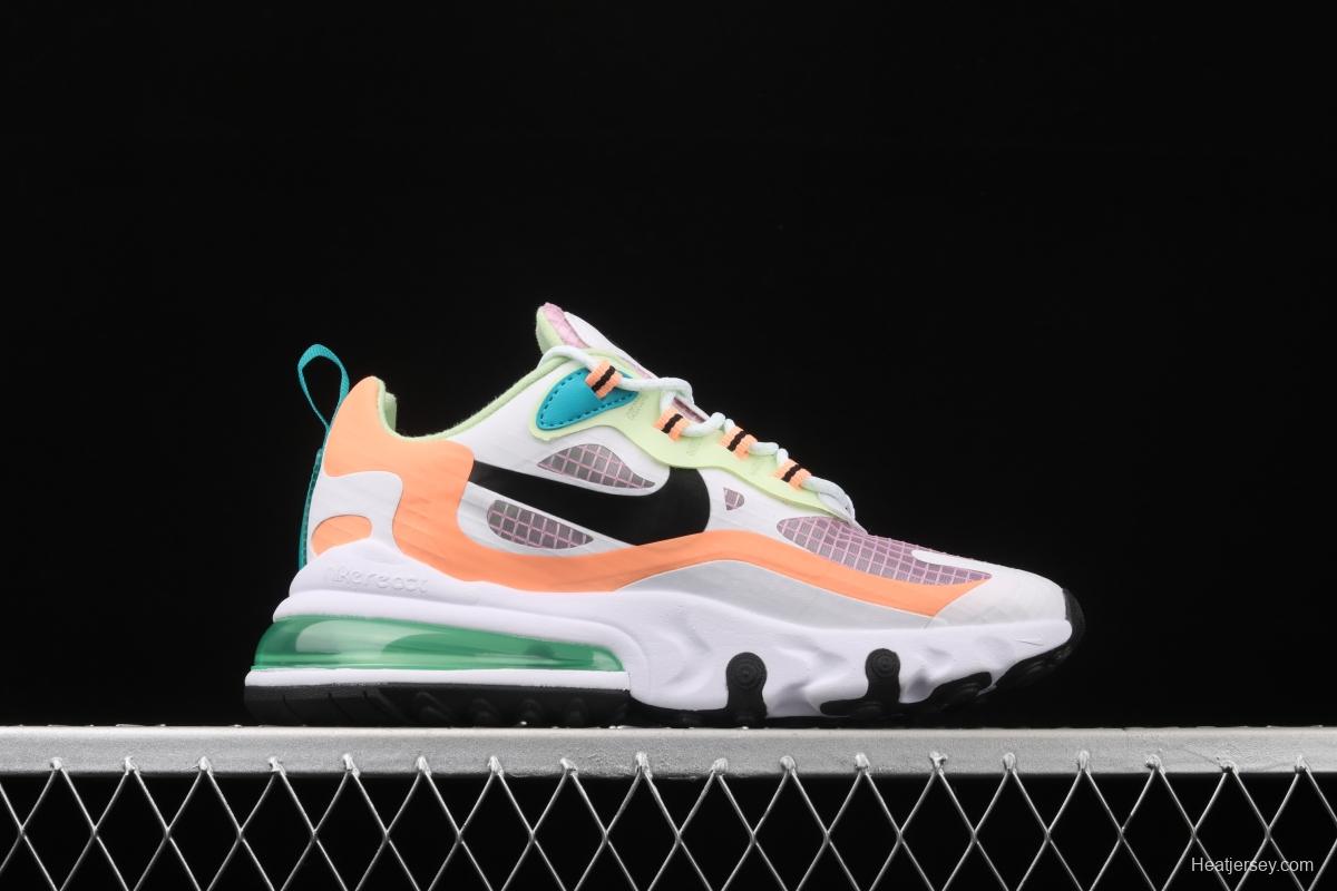 NIKE Air Max 270React new high frequency mesh hollowing out function half palm air cushion running shoes CJ0620-600