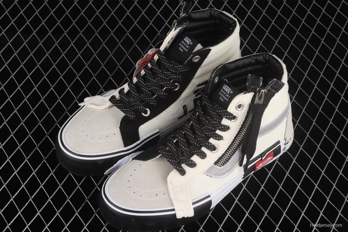 Vans Vault Sk8-Hi Reissue Ca deconstruction high top 3M reflective canvas vulcanized shoes VN0A3WM1TUU