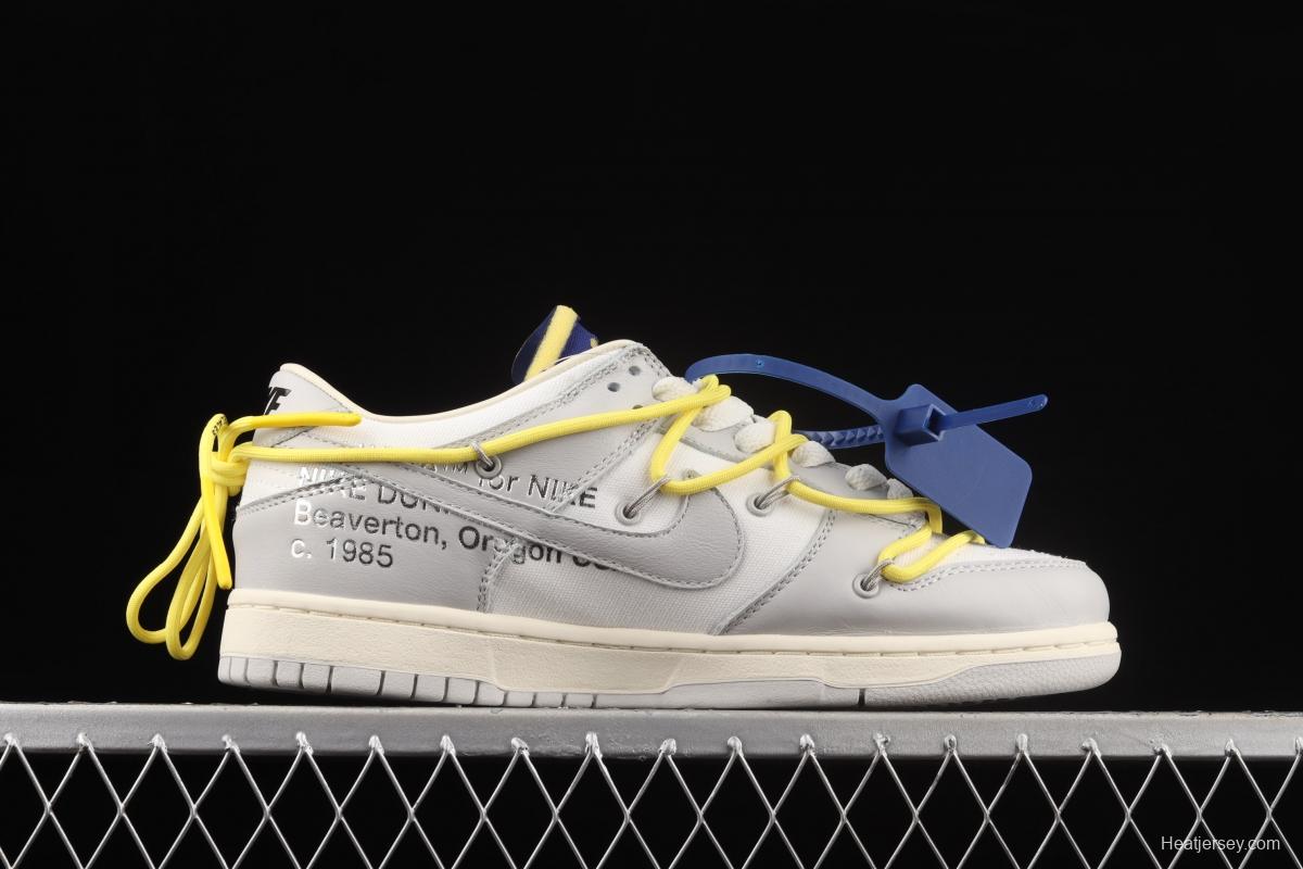 OFF-White x NIKE DUNK Low OW suede SB buckle rebound fashion casual board shoes DM1602-120