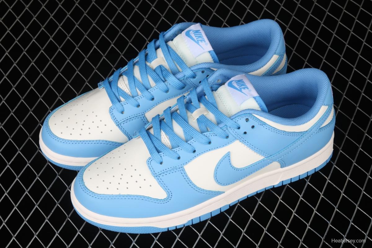 NIKE DUNK Low University Blue White Blue North Carolina White Blue Slam Dunk Series low side Leisure Sports Skateboard shoes DD1391-102