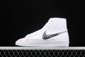 NIKE Blazer Mid'77 Vintage Trail Blazers graffiti hook retro high-top casual board shoes CW7580-101,