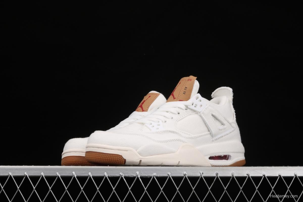 Levi's x Air Jordan 4 Levi co-signed tannin white AO2571-100