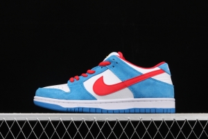 NIKE SB DUNK Low Doraemon robot cat theme color matching low upper skateboard shoes 819674-420