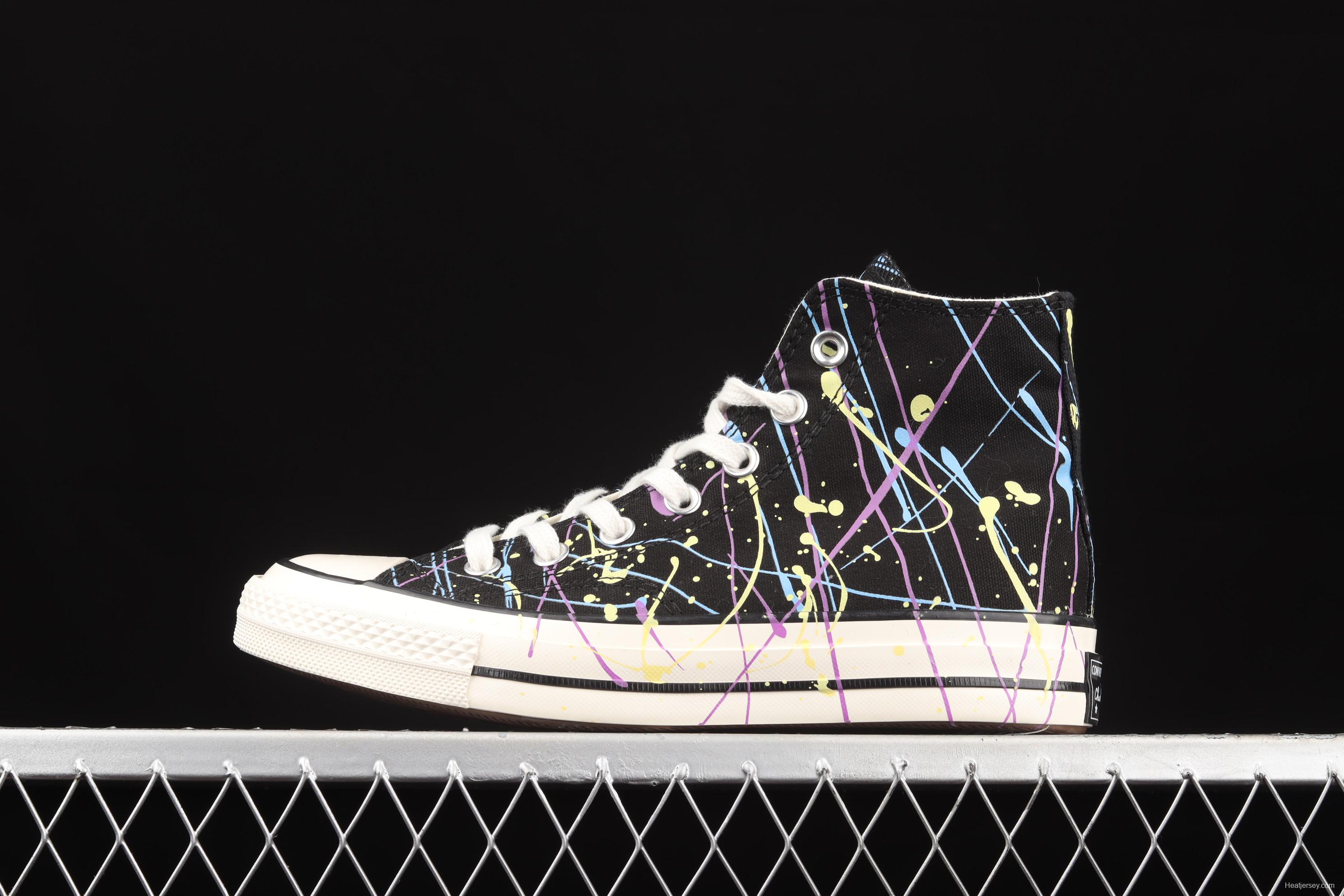 Converse Chuck 70s watercolor splash ink Chinese style high-top leisure board shoes 170801C