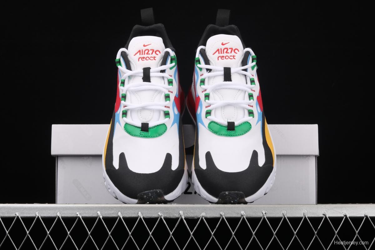 NIKE Air Max 270React new high-frequency mesh hollowing out function half-palm air cushion running shoes DA2610-161,