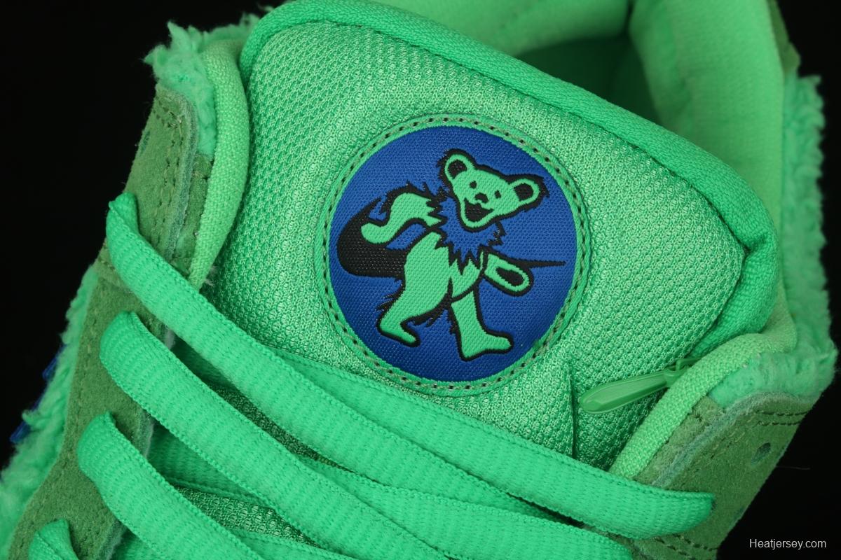 Grateful DeAdidas x NIKE SB DUNK Low Yellow Bear joint style green and blue bear sports skateboard shoes CJ5378-300