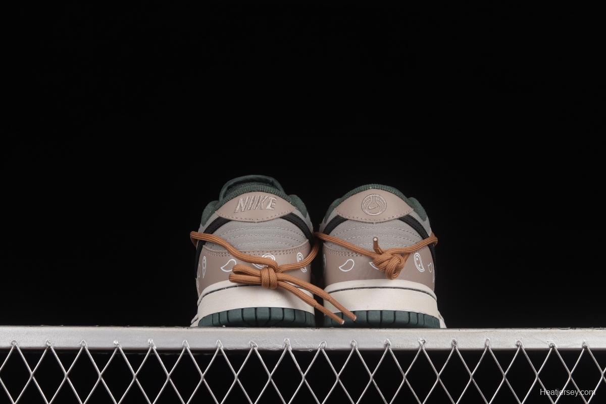 NIKE DUNK Low Retro Vibe style distressed deconstructed shoelaces tan SB low-top sneakers DH0957-100