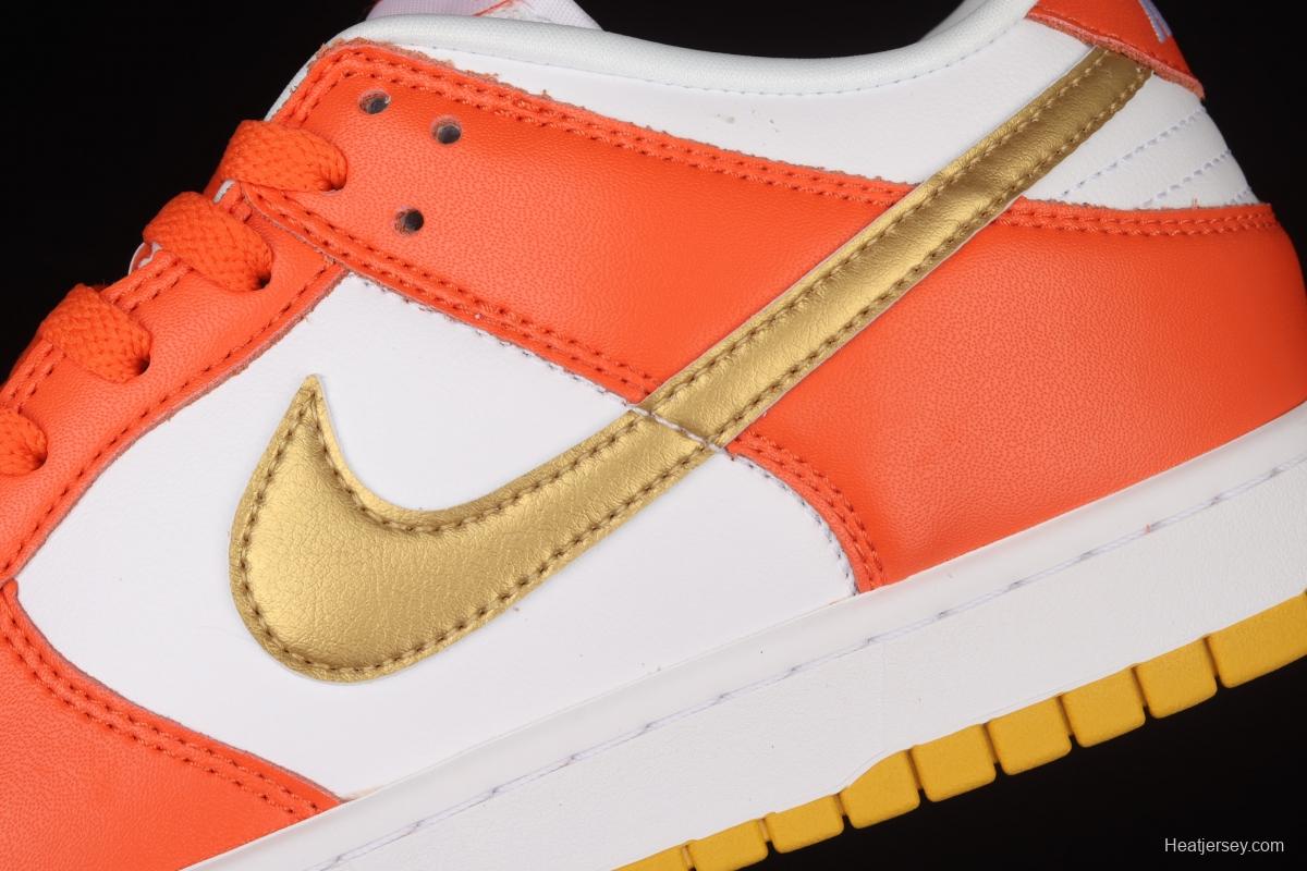 NIKE DUNK Low Golden Orange Platinum Orange SB rebound Fashion Leisure Board shoes DQ4690-800