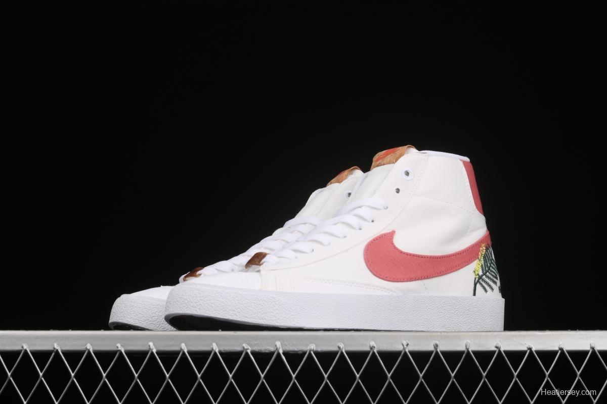 NIKE Blazer Mid '1977 SE Trail Blazers classic high-top canvas all-purpose leisure sports board shoes DC9265-101,