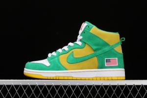 NIKE SB DUNK High Pro Oakland sports team high top fashion casual board shoes 305050-337