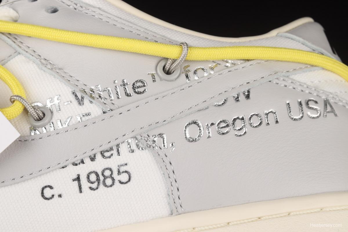 OFF-White x NIKE DUNK Low OW suede SB buckle rebound fashion casual board shoes DM1602-120