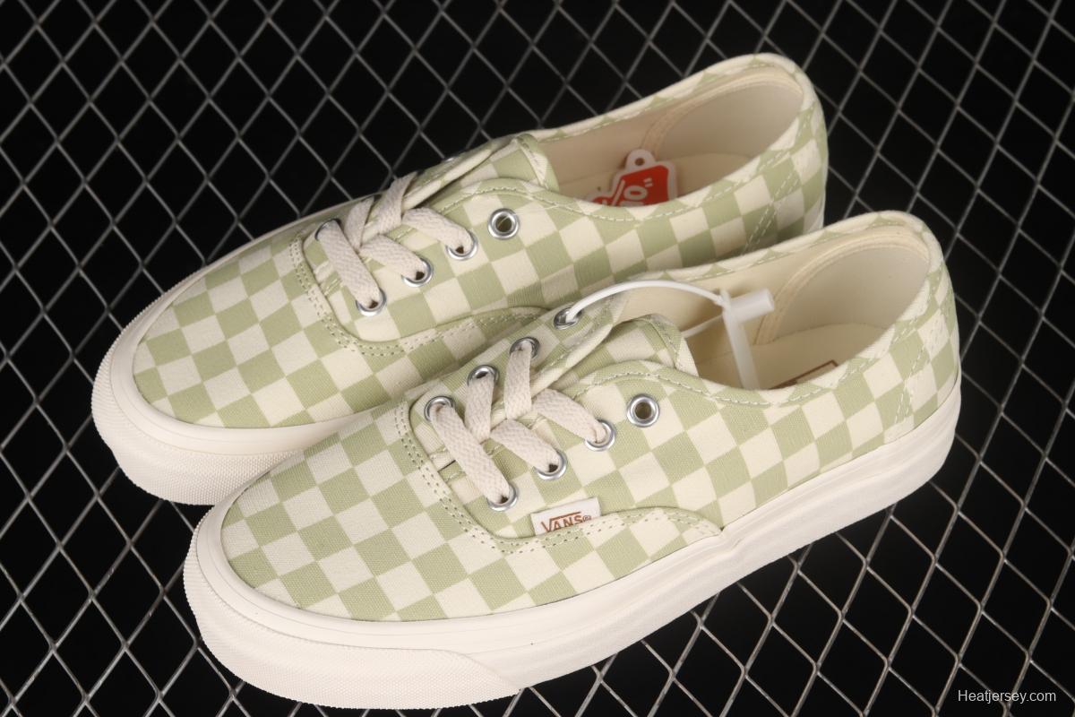 Vans Authentic Anaheim series classic green and white checkered low-top casual board shoes VN0A5HZS9F0