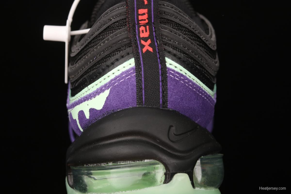 NIKE Air Max 97 Slime Halloween black and purple air cushion running shoes DC1500-001