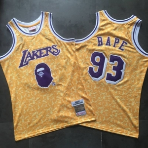 Men's BAPE Yellow Retro Classic Team Jersey