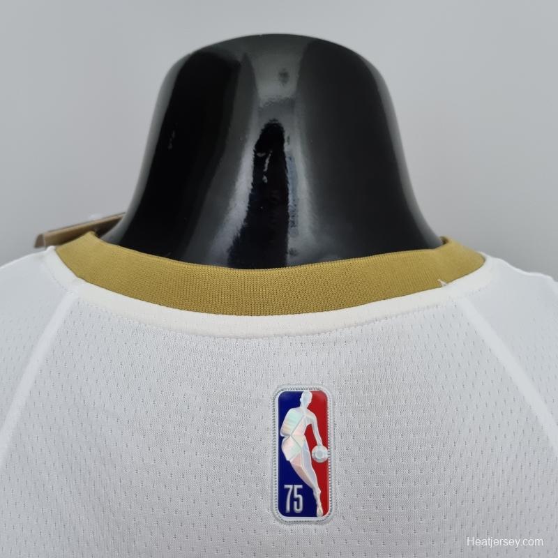 75th Anniversary New Orleans Pelicans Williamson#1 White NBA Jersey