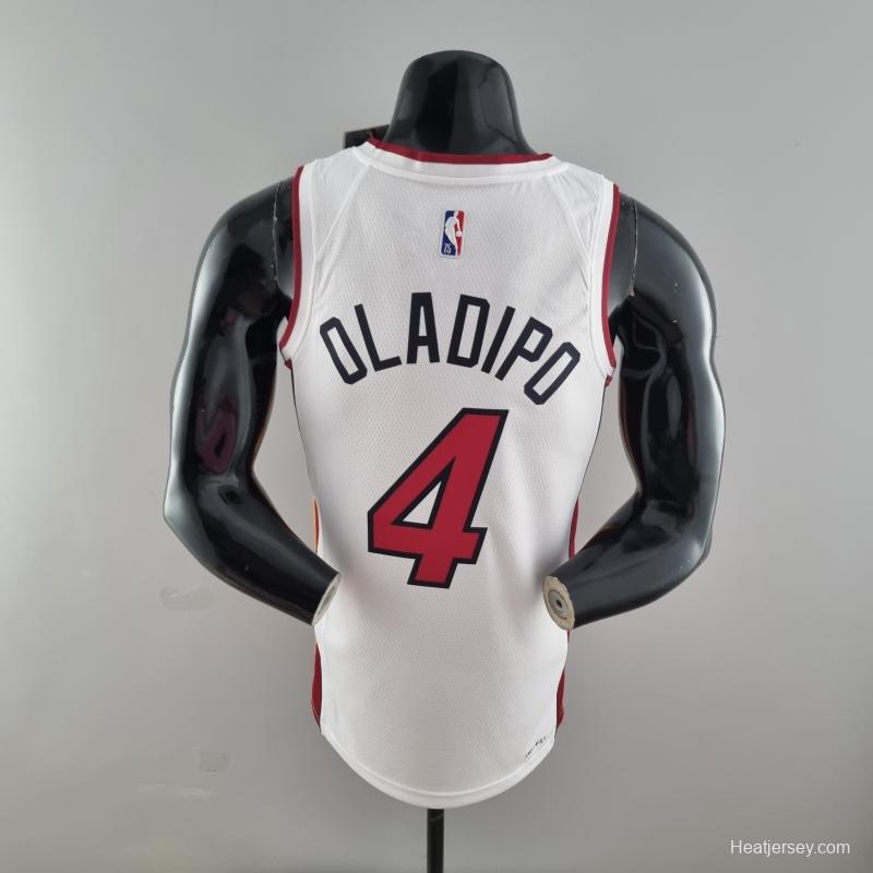 75th Anniversary Miami Heat OLADIPO#4 White NBA Jersey