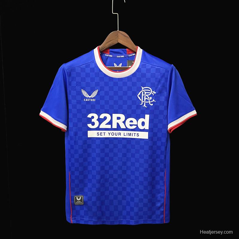 22/23 Rangers Home  Soccer Jersey