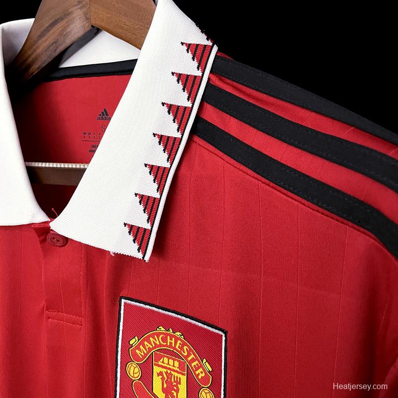 22/23 Manchester United Home  Soccer Jersey