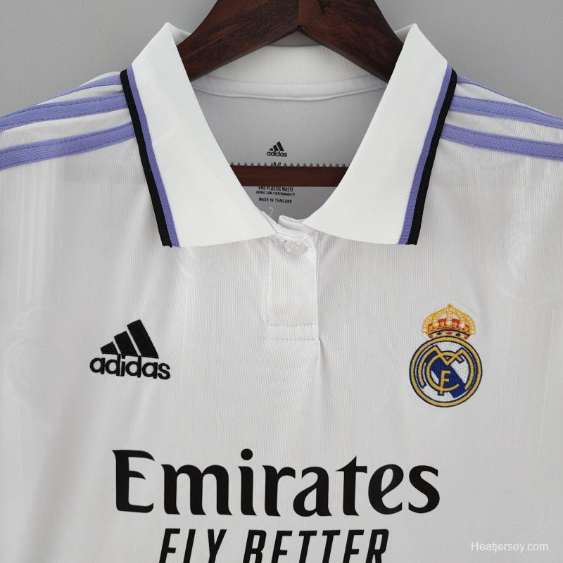 22/23 Women Real Madrid Home  Soccer Jersey