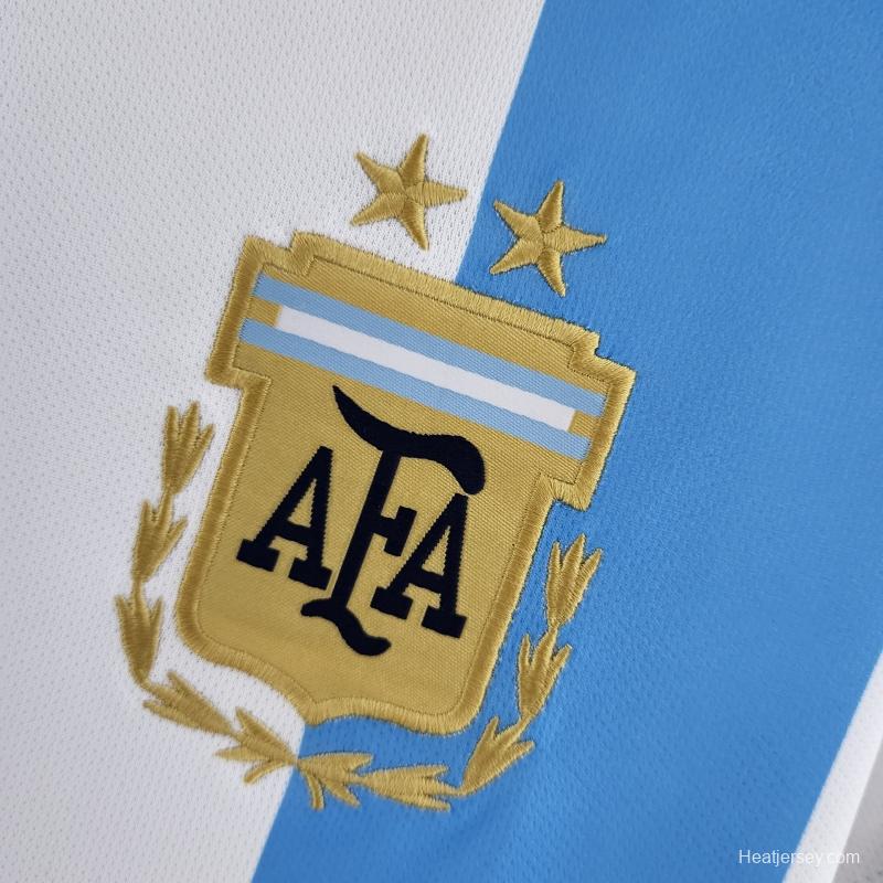 2022 Argentina Women's Home 2 Stars Soccer Jersey