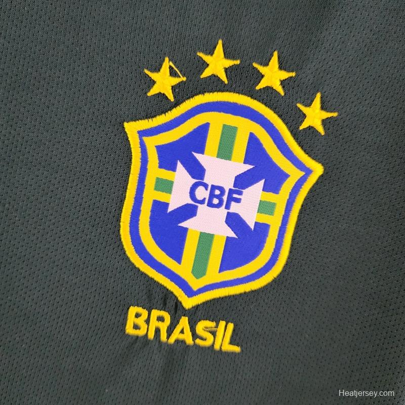 Retro Goalkeeper Brazil 1998 Dark Green Jersey