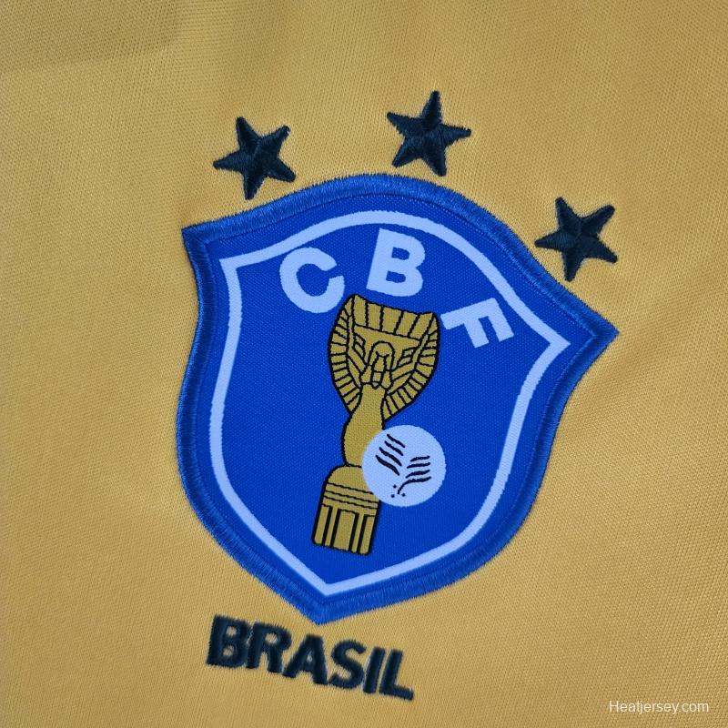 Retro 1988 Brazil Home Soccer Jersey