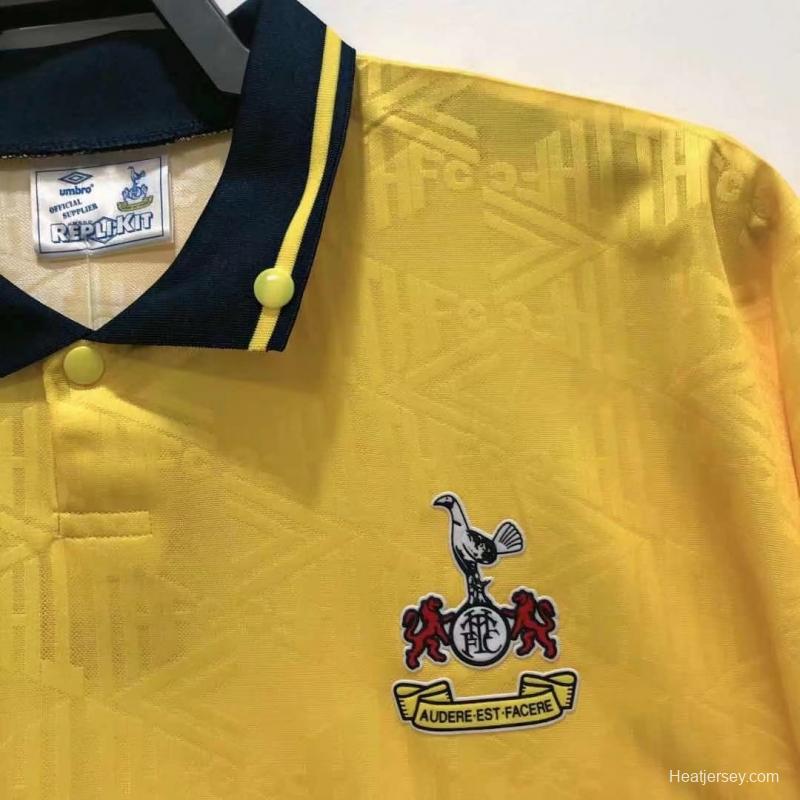 Retro 92/94 Tottenham Hotspur Away Soccer Jersey