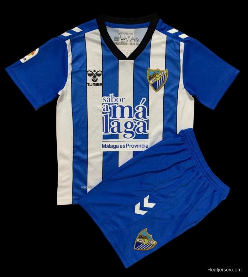 22/23 Malaga Home Kids Soccer Jersey