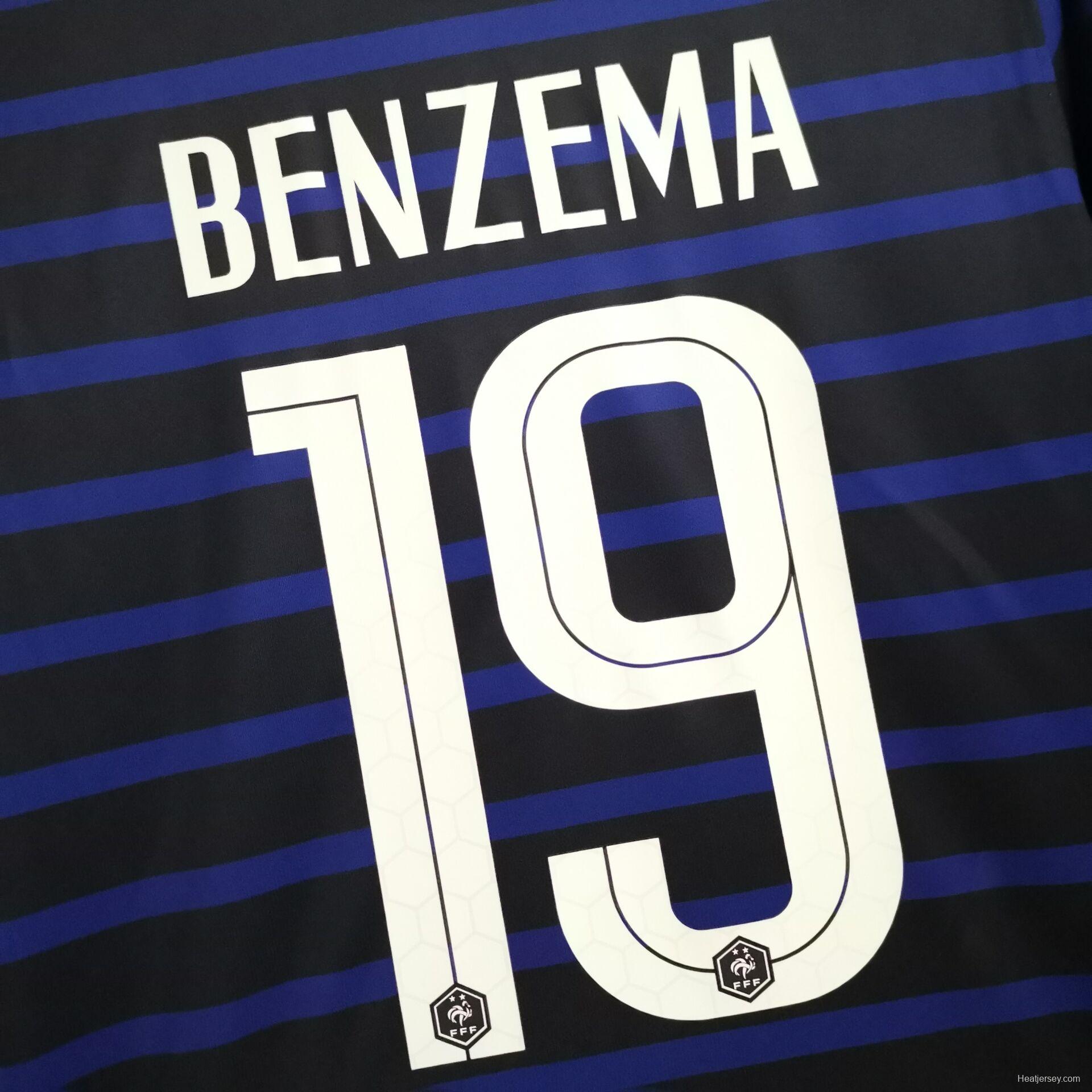 Retro 2020 France Benzema Jersey