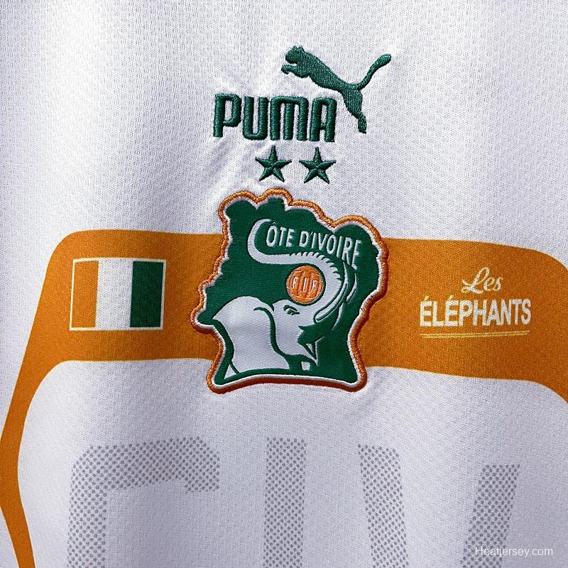 22/23 IVORY COAST Away White Jersey