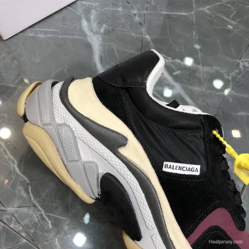 Men/Women Balenciaga Triple S Sneaker Black/Blue Sole Item 6380340