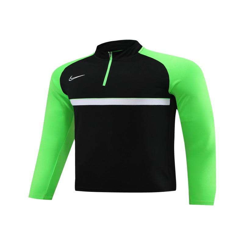 2023 NIKE Black Green Half Zipper Jacket +Pants