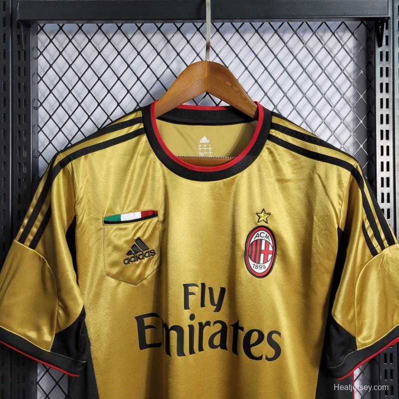 Retro 2013/14 Season AC Milan Third Golden Jersey