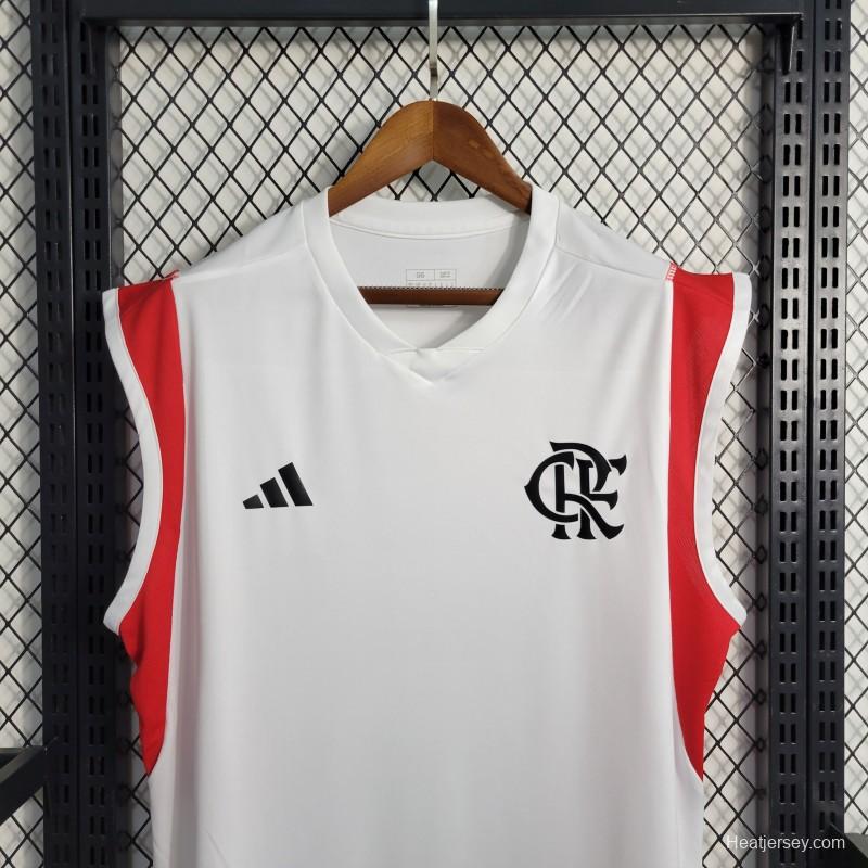 23-24 Flamengo Training Jersey White Tank Top