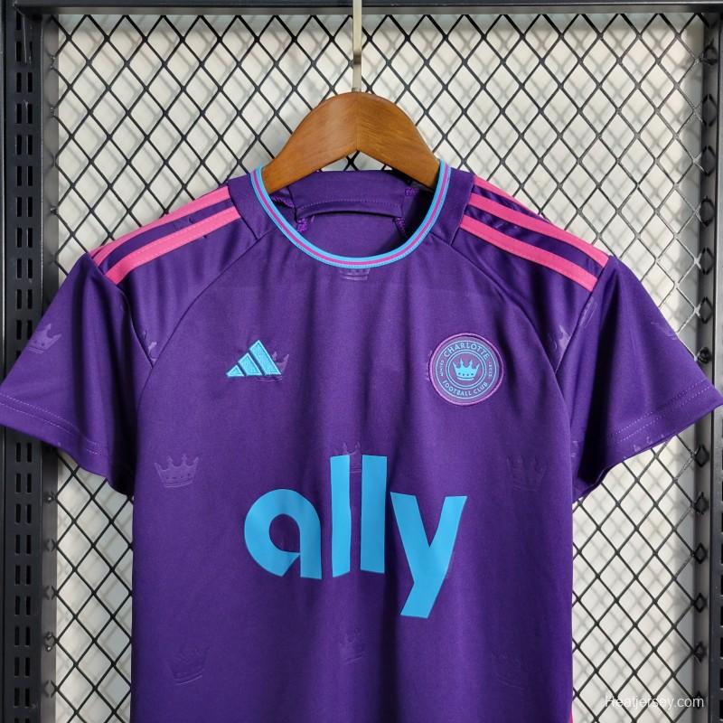 23-24 KIDS Charlotte Away Purple Jersey Size 16-28